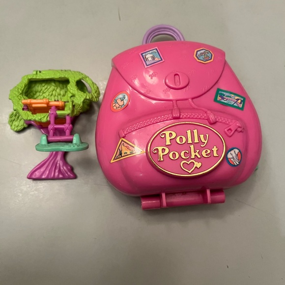 RARE Vintage Polly Pocket Bluebird 1996 Jungle Adventure Playset *Complete - Picture 2 of 3